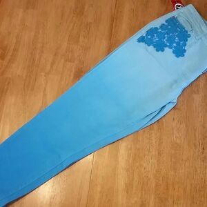 Plus size ombre jeans by hot kiss crochet pocket detail